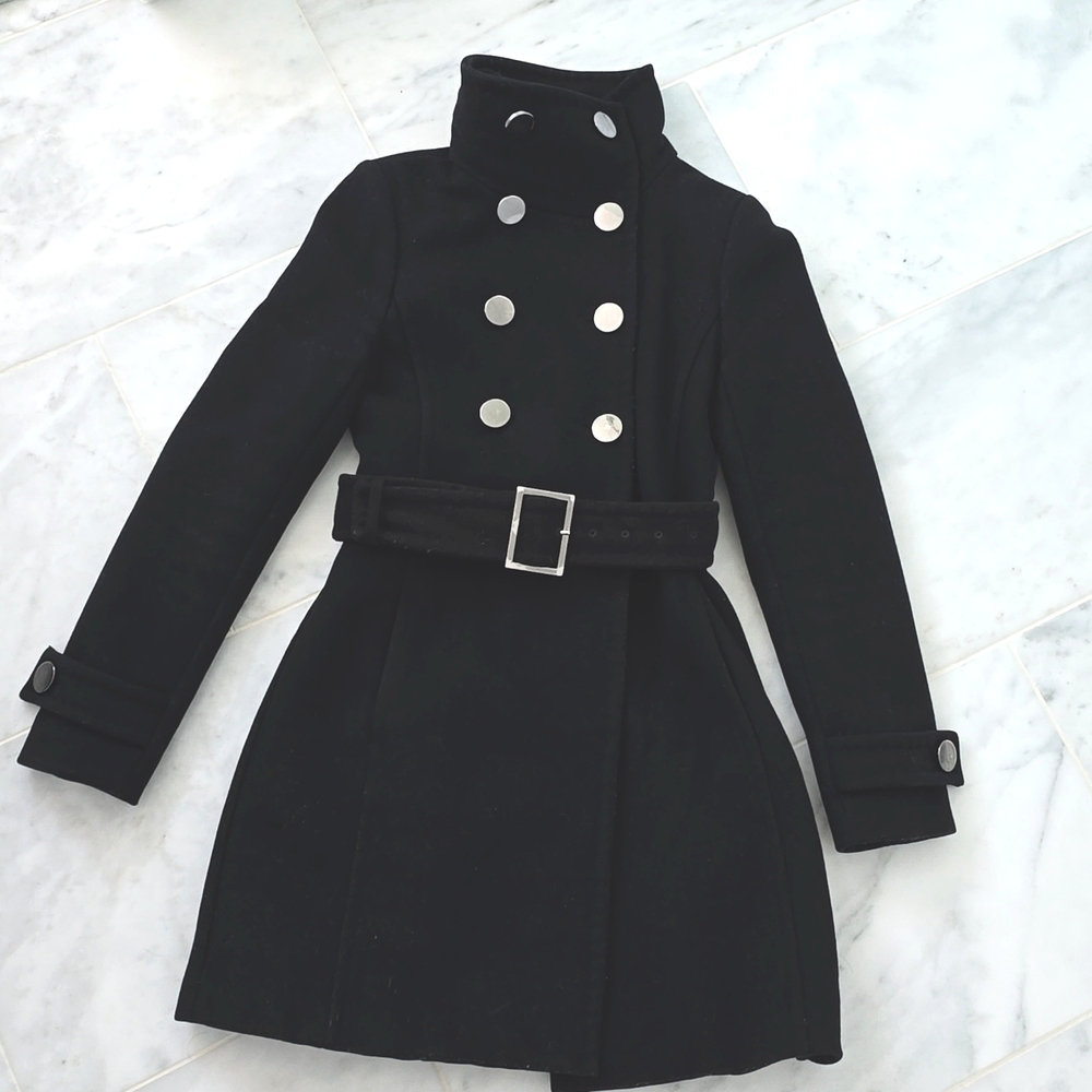 Babaton Wool & Cashmere Dress Coat, Size XS